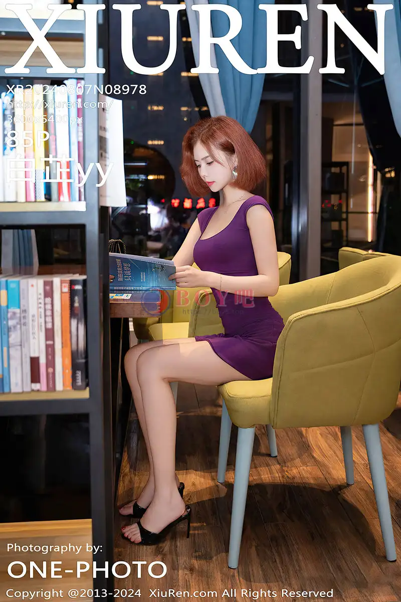 [XiuRen秀人网] NO.8978 模特白芷yy性感紫色连衣短裙露紫红色内衣秀曼妙身姿诱惑写真-BOY吧