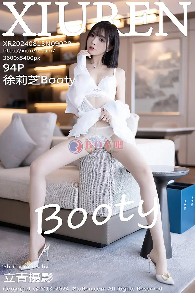 [XiuRen秀人网] NO.9020 女神徐莉芝Booty性感白色连衣短裙配开档白丝秀完美身材诱惑写真-BOY吧