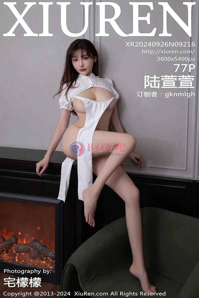 [XiuRen秀人网] NO.9216 模特陆萱萱性感黑白修女服饰配超薄连体黑丝秀完美身材诱惑写真-BOY吧