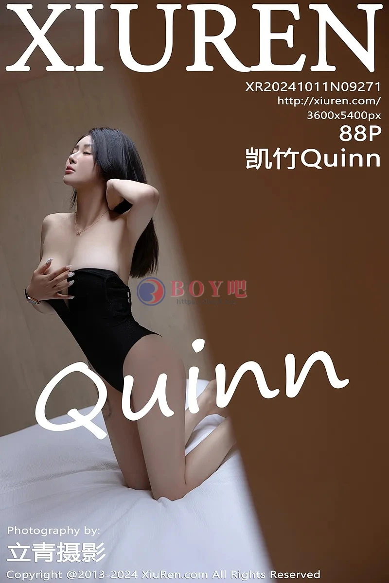 [XiuRen秀人网] NO.9271 模特凯竹Quinn性感黑色上衣露黑色情趣内衣秀惹火身材诱惑写真-BOY吧