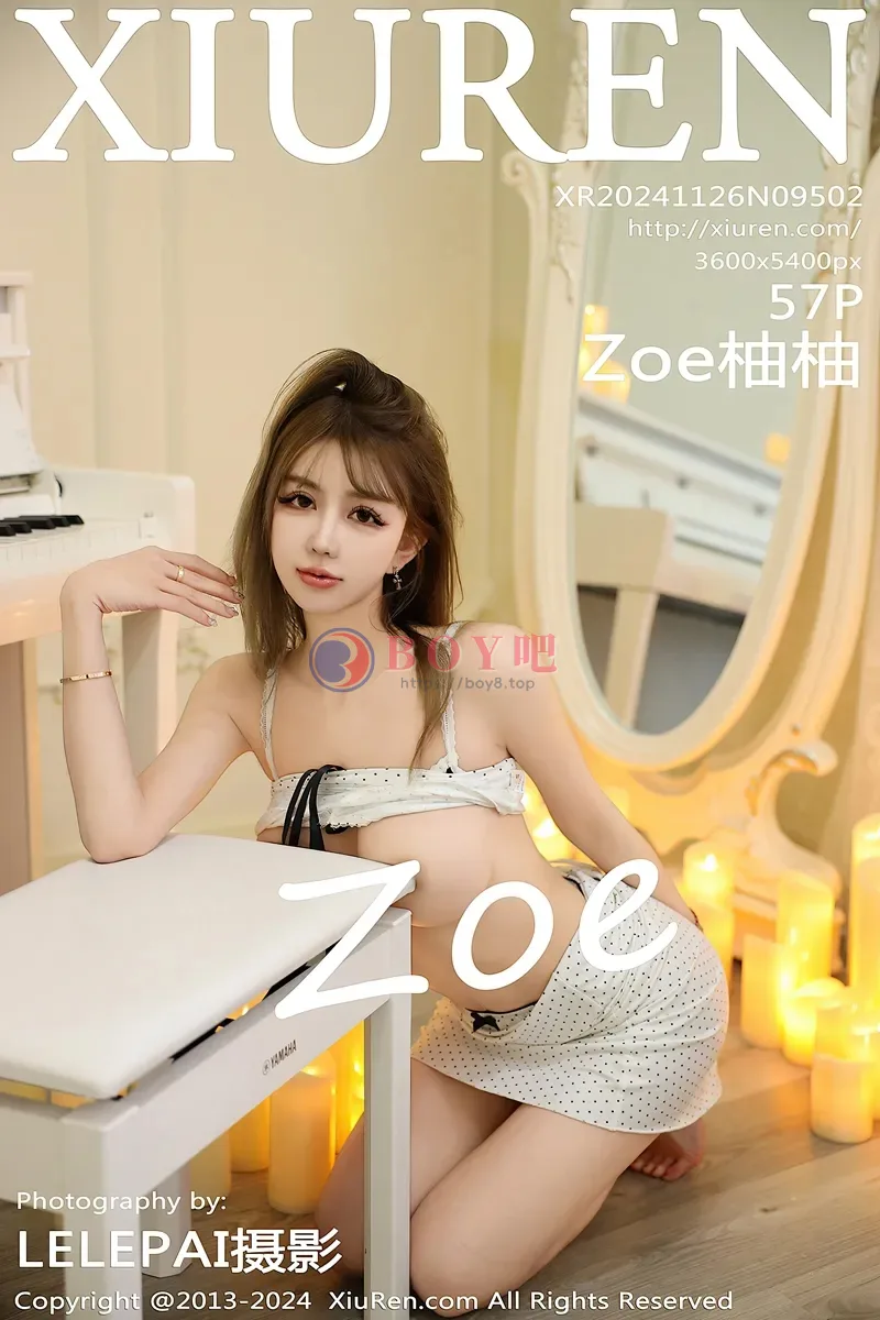 [XiuRen秀人网] NO.9502 模特Zoe柚柚钢琴房场景性感白色情趣内衣秀凹凸身材惹火诱惑写真-BOY吧