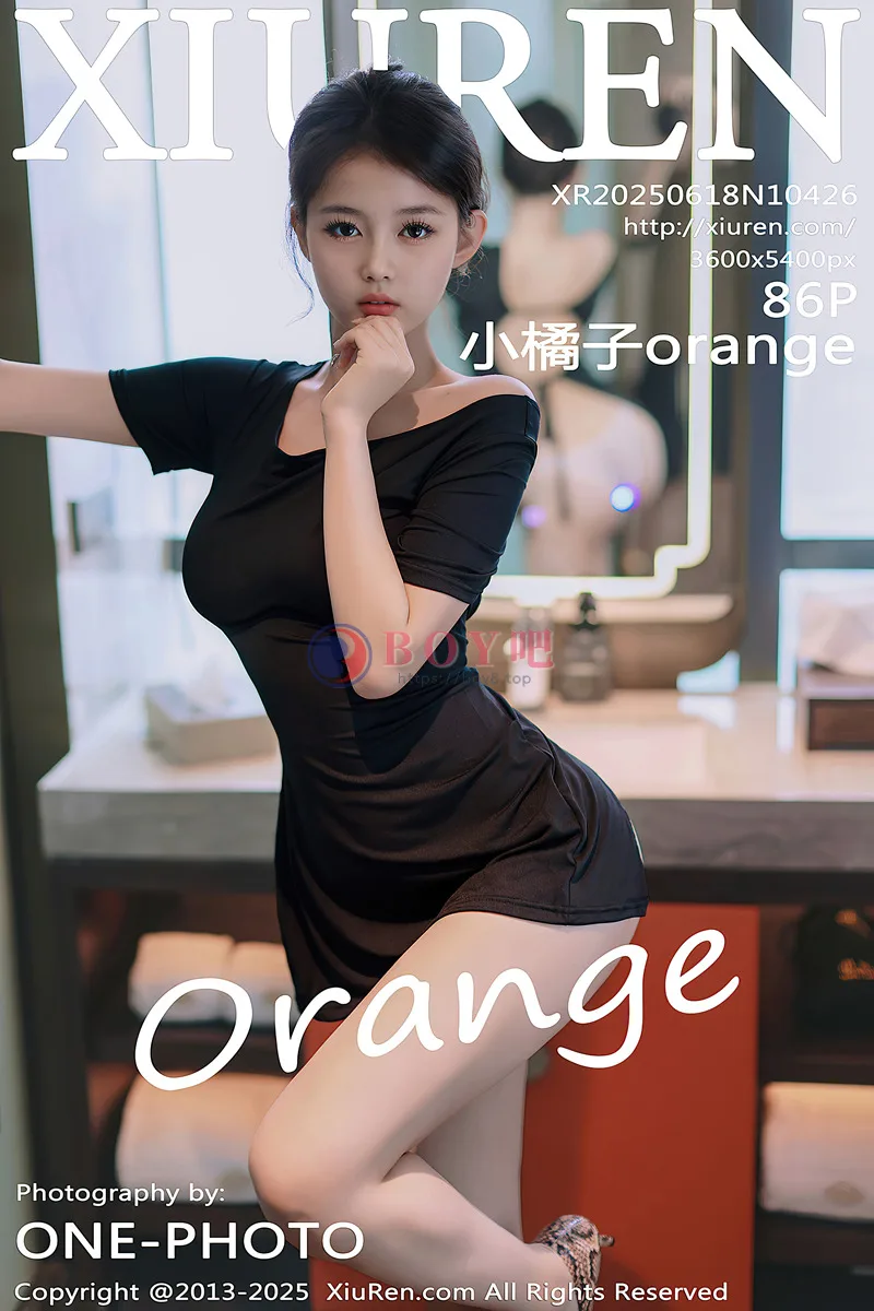 [XiuRen秀人网] NO.10426 模特小橘子orange性感黑色连衣短裙露丁字裤秀曼妙身姿诱惑写真-BOY吧