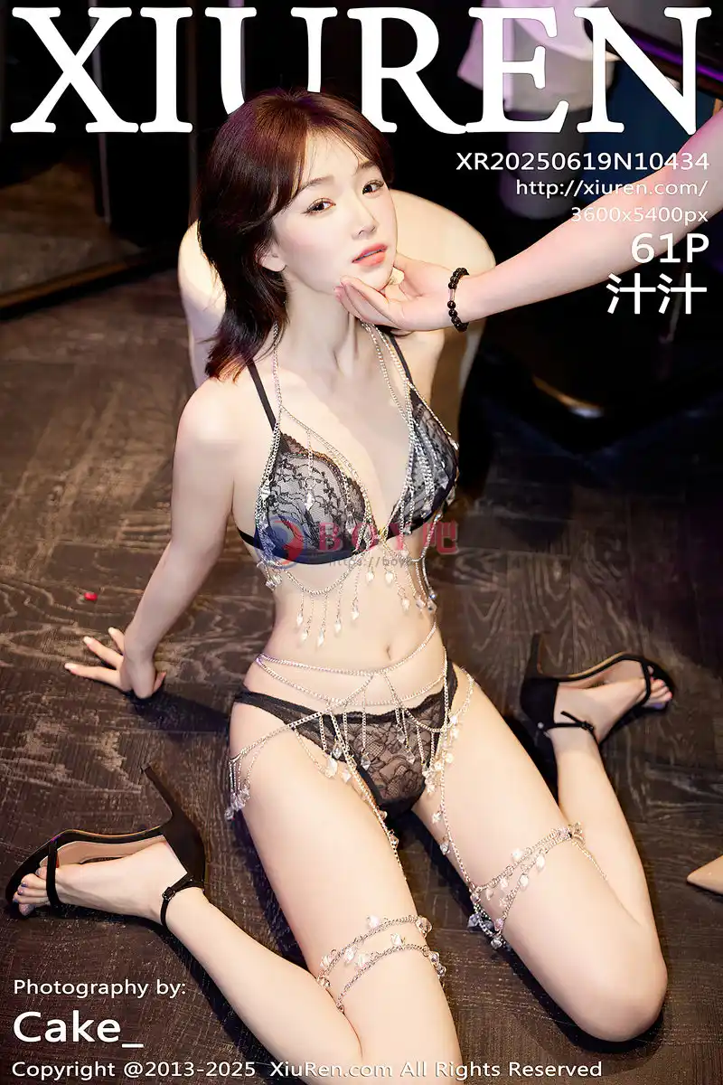 [XiuRen秀人网] NO.10434 模特汁汁私房性感黑色情趣内衣配宝石装饰秀完美身材诱惑写真 - BOY吧-BOY吧