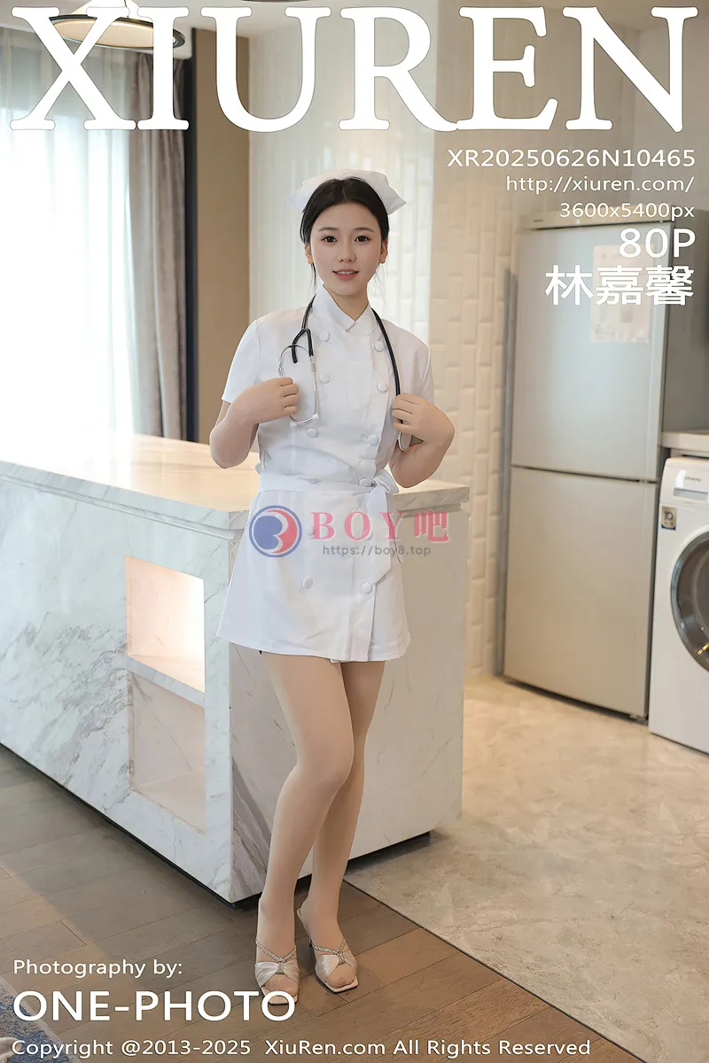 [XiuRen秀人网] NO.10465 模特林嘉馨性感白色护士制服露紫色情趣内衣秀丰腴身材诱惑写真 - BOY吧-BOY吧