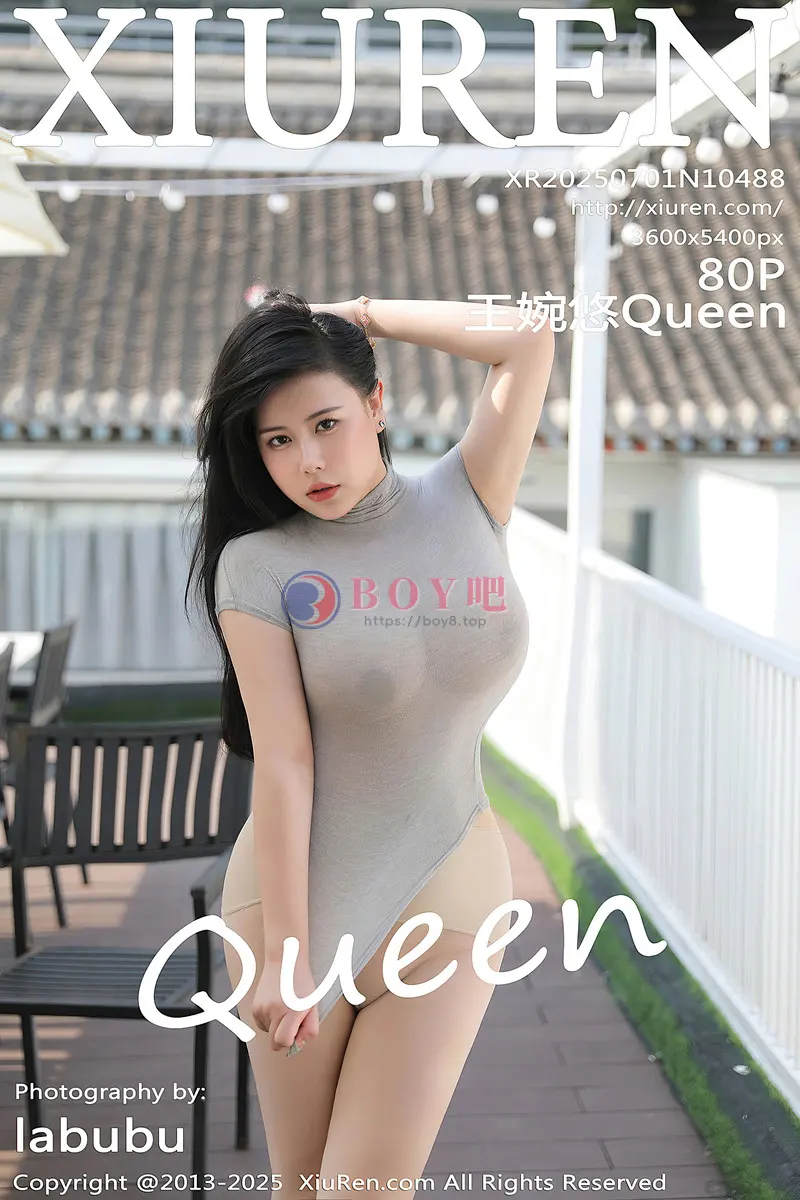 [XiuRen秀人网] NO.10488 模特王婉悠Queen性感灰色OL服饰配超薄肉丝秀丰腴身姿诱惑写真-BOY吧