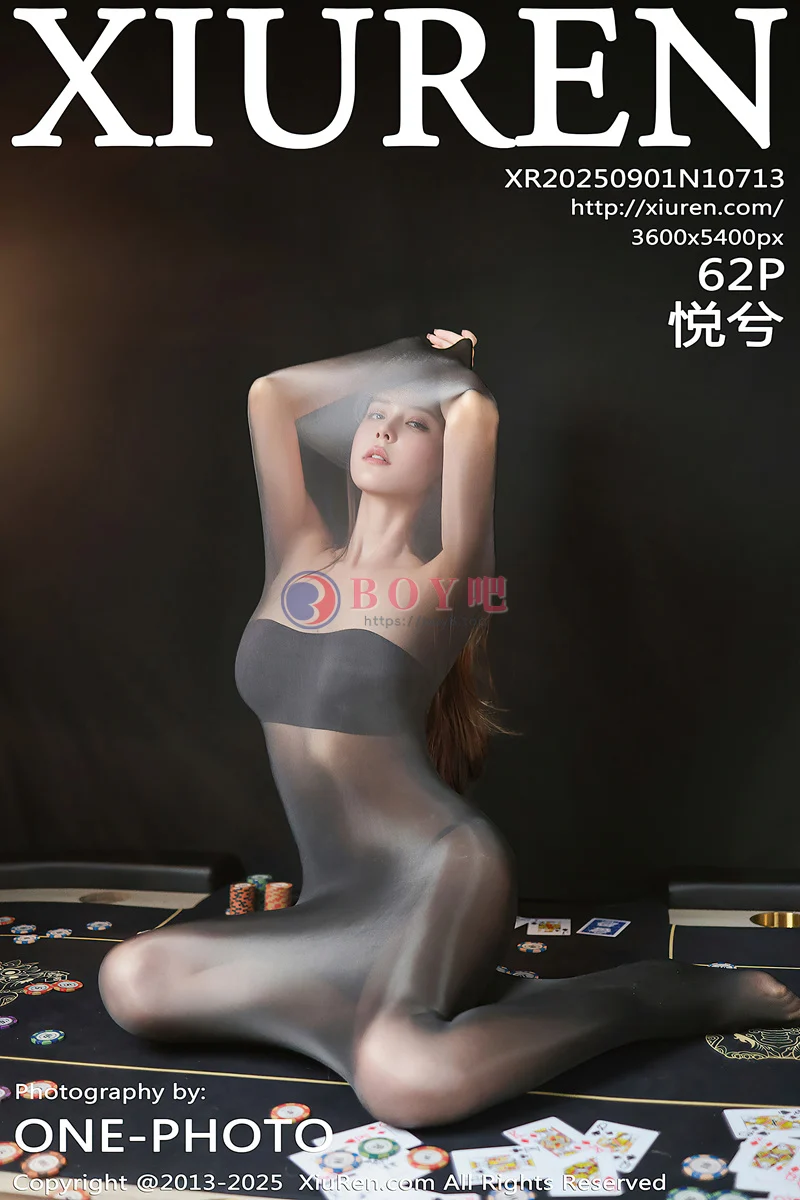 [XiuRen秀人网] NO.10713 模特悦兮性感黑色薄透连体丝袜露黑色内衣秀曼妙身姿诱惑写真 - BOY吧-BOY吧