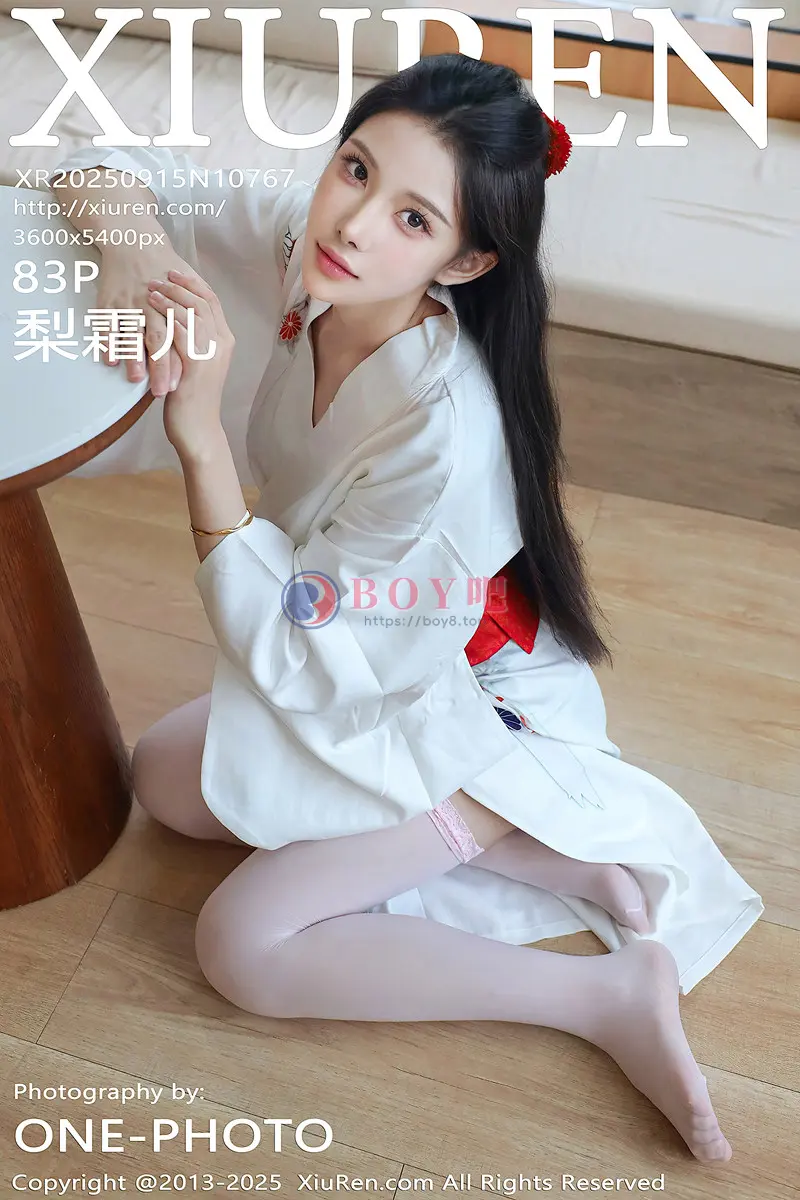 [XiuRen秀人网] NO.10767 模特梨霜儿性感粉色蕾丝内衣配粉色丝袜秀丰腴身材迷人诱惑写真-BOY吧