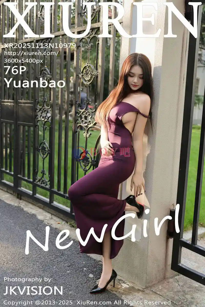 [XiuRen秀人网] NO.10979 新人模特Yuanbao性感紫色连衣裙露黑色情趣内衣秀丰满身材写真-BOY吧