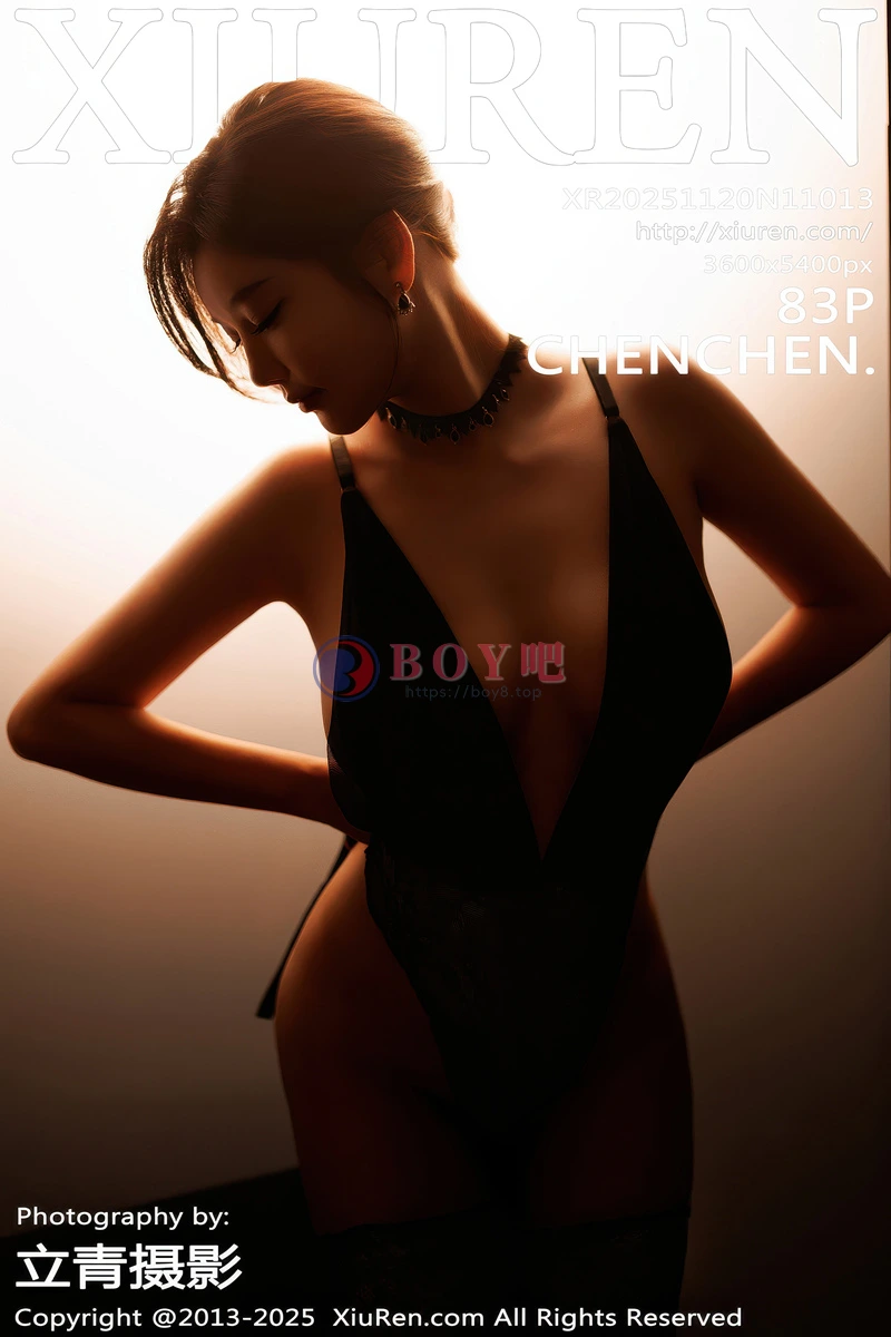 [XiuRen秀人网] NO.11013 女神CHENCHEN.性感黑色情趣内衣配黑丝袜秀丰腴身材诱惑写真-BOY吧