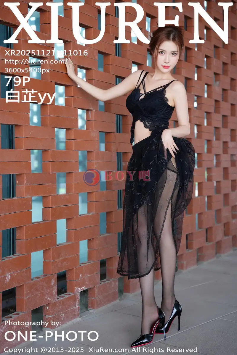 [XiuRen秀人网] NO.11016 模特白芷yy性感黑色情趣内衣配超薄黑丝秀完美身材迷人诱惑写真-BOY吧