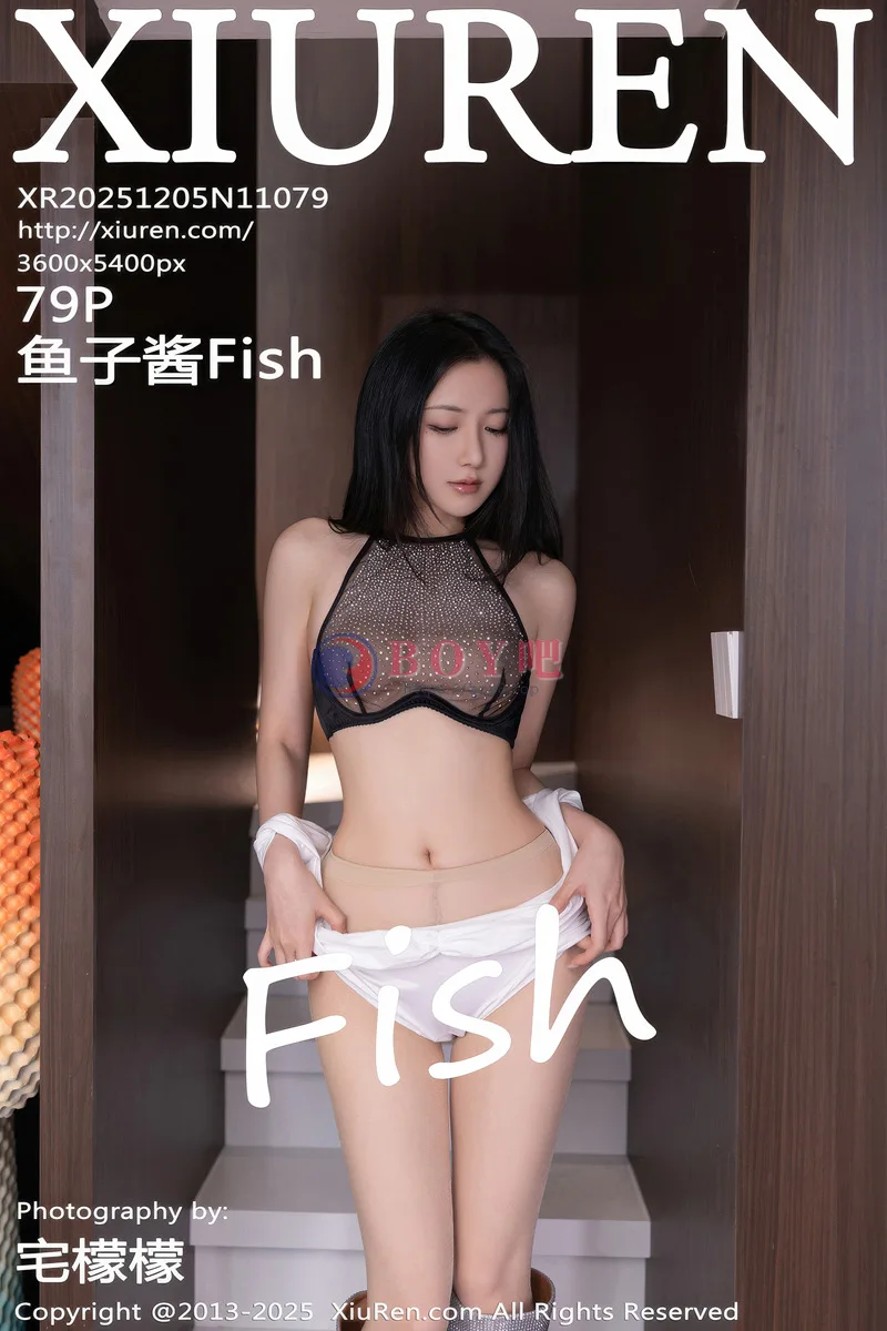 [XiuRen秀人网] NO.11079 模特鱼子酱Fish性感白色套装露黑色内衣秀曼妙身姿迷人诱惑写真-BOY吧