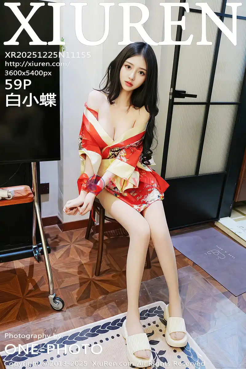 [XiuRen秀人网] NO.11155 模特白小蝶性感红色连衣短裙配超薄白丝秀完美曲线撩人诱惑写真-BOY吧