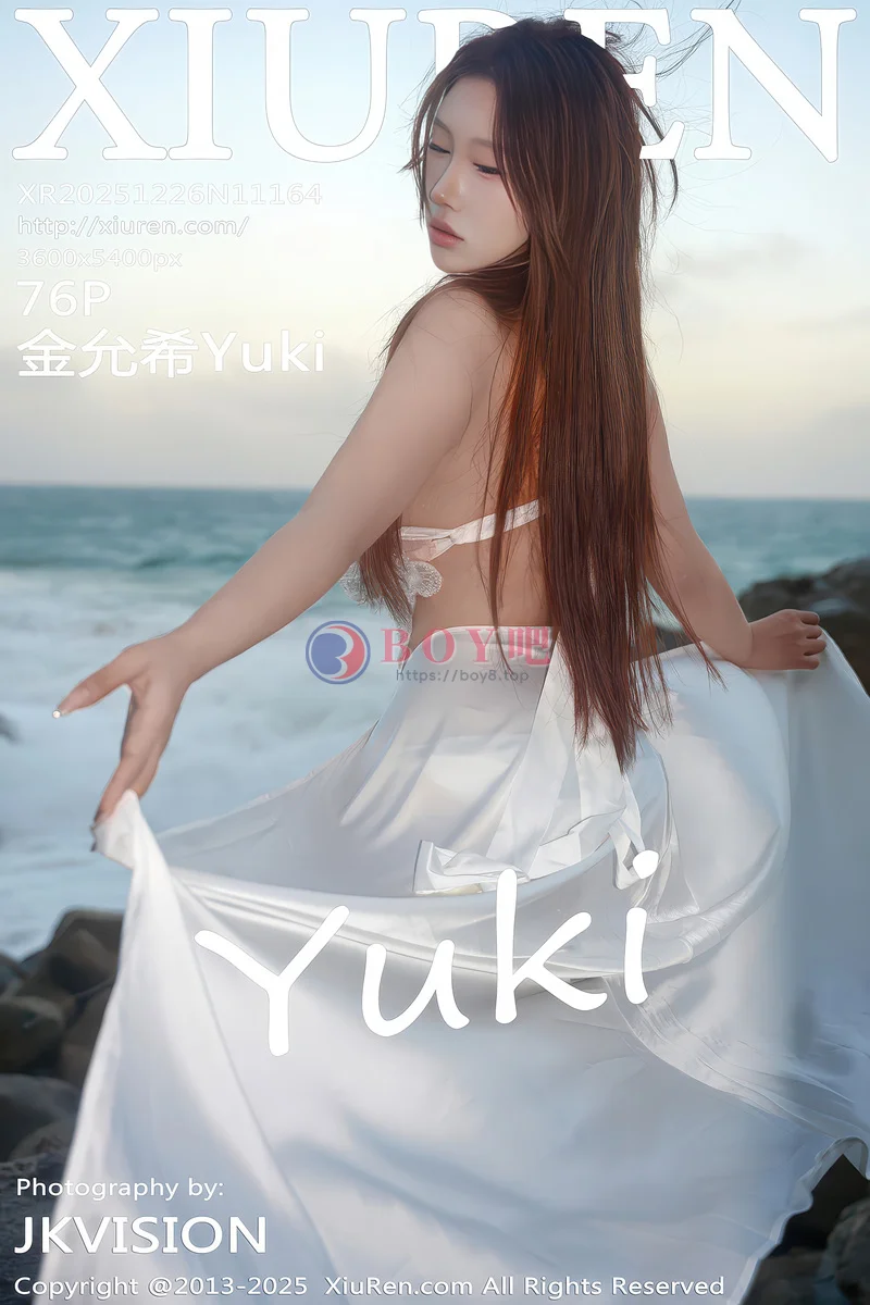[XiuRen秀人网] NO.11164 模特金允希Yuki户外沙滩性感白色情趣泳衣秀丰腴身材诱惑写真-BOY吧