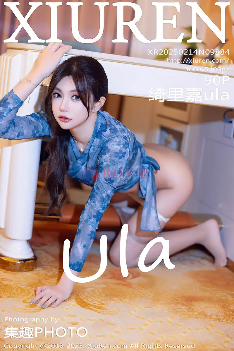 [XiuRen秀人网] NO.9884 女神绮里嘉ula性感白色包臀裙配超薄肉丝秀曼妙身姿迷人诱惑写真-BOY吧