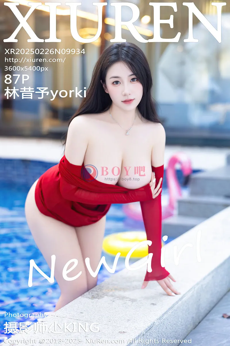 [XiuRen秀人网] NO.9934 新人模特林昔予yorki泳池性感红色连衣裙秀凹凸身材迷人诱惑写真-BOY吧
