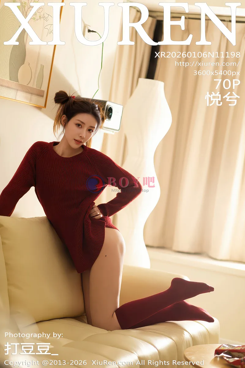 [XiuRen秀人网] NO.11198 模特悦兮性感深红色毛衣配红色丝袜秀曼妙身姿迷人诱惑写真-BOY吧