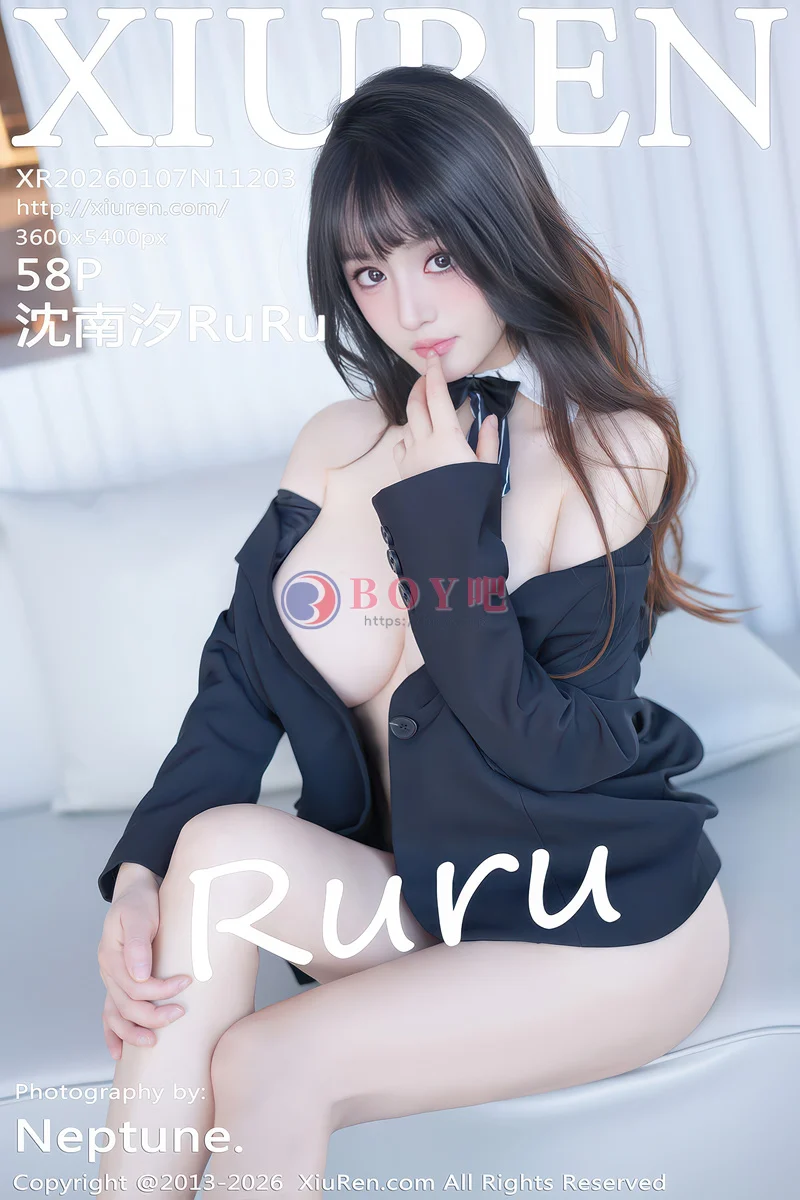 [XiuRen秀人网] NO.11203 模特沈南汐RuRu性感黑色西服配开档黑丝秀凹凸身材完美诱惑写真-BOY吧