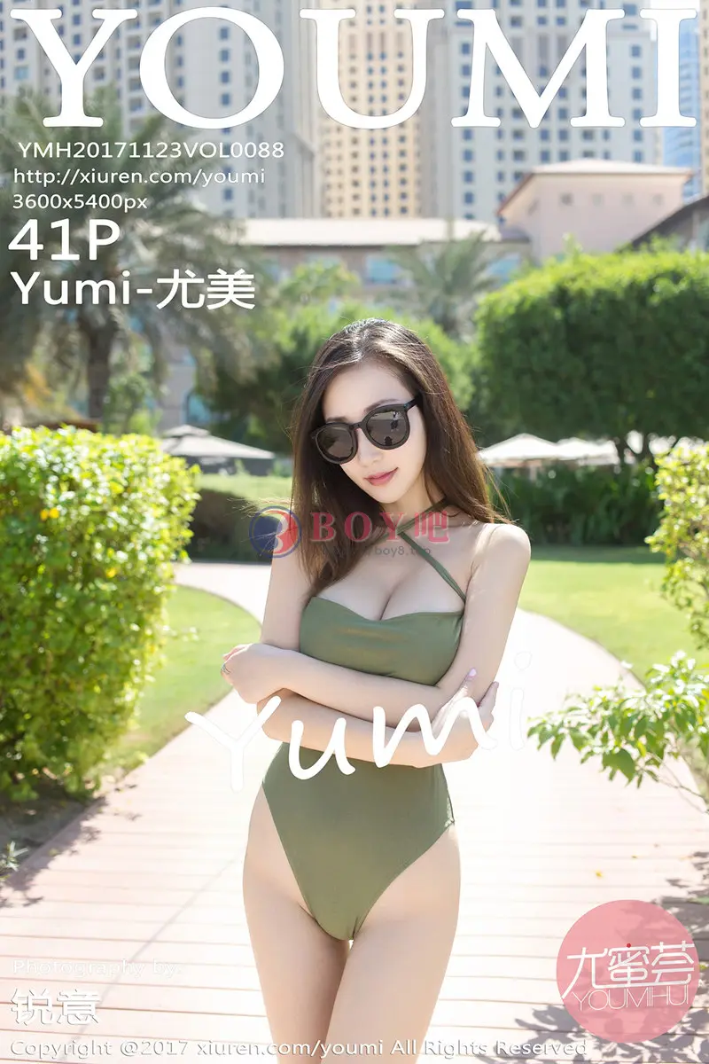 [YouMi尤蜜荟] Vol.088 女神Yumi-尤美迪拜旅拍蓝天银滩性感比基尼秀完美身材写真 - BOY吧-BOY吧