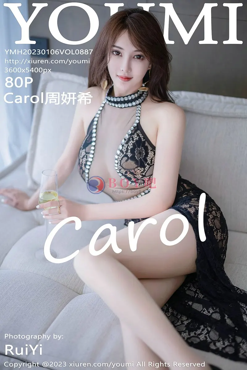[YouMi尤蜜荟] Vol.887 女神Carol周妍希大理旅拍黑色网纱连衣长裙秀完美身材诱惑写真 - BOY吧-BOY吧