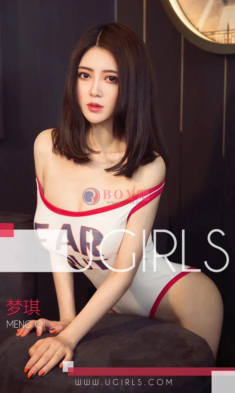 [Ugirls爱尤物] NO.1306 嫩模梦琪私房粉色高叉连体衣+白色短袖衫露豪乳诱惑写真 - BOY吧-BOY吧