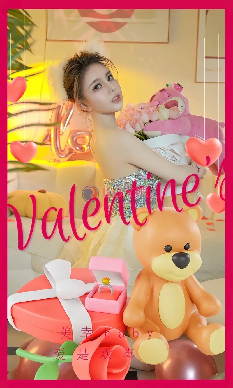 [Ugirls爱尤物] NO.2772 模特美幸baby情人节主题性感亮片薄纱短裙秀完美身材诱惑写真-BOY吧