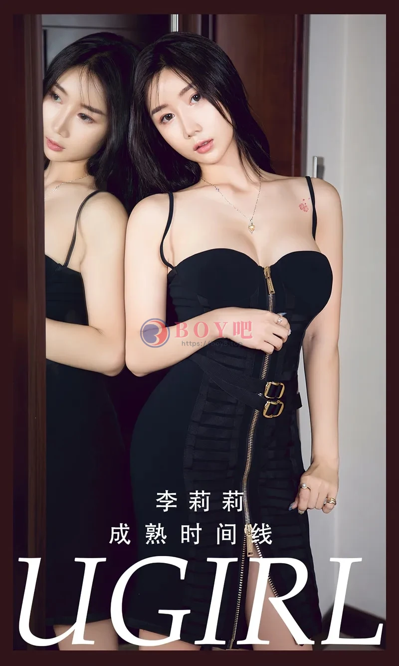 [Ugirls爱尤物] NO.2784 模特李莉莉私房性感黑色低胸吊带短裙秀完美身材迷人诱惑写真-BOY吧