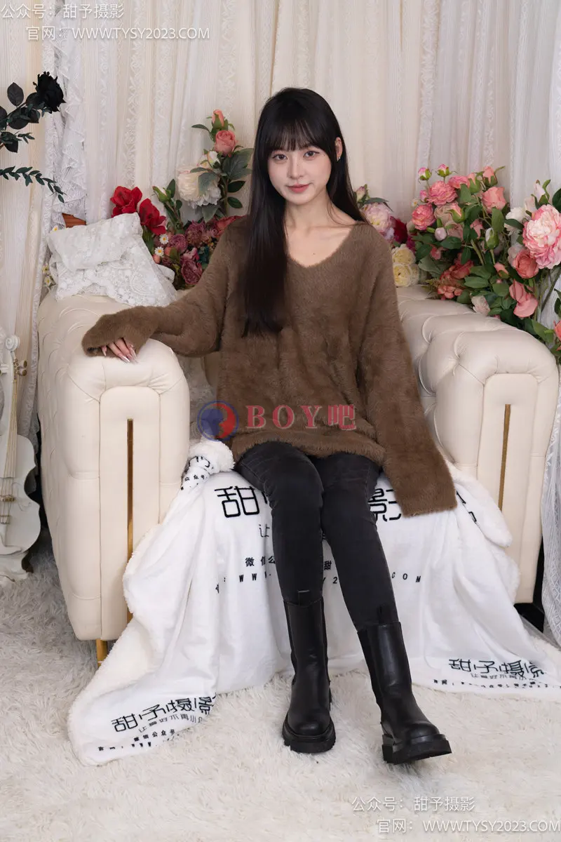 甜予摄影 2024.01.12 NO.010 小离-靴子、白棉袜、裸足 [130P-3.14GB] - BOY吧-BOY吧